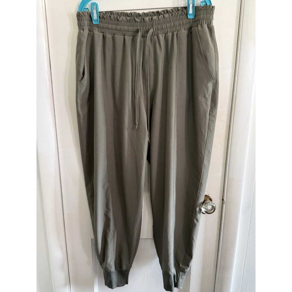 Abercrombie & Fitch Women's  High Rise Drawstring Joggers Olive Green XL